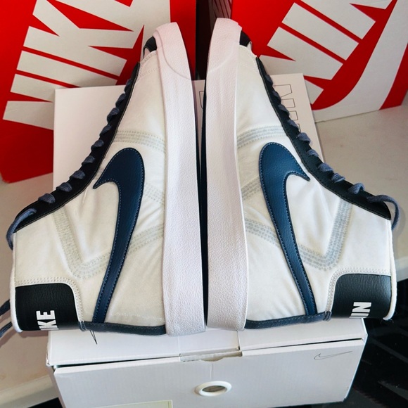 Nike By You Blazer Men’s Size 11 US *New with og Box* White Blue Black - Picture 6 of 12